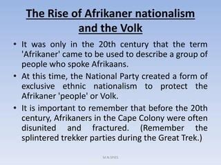 The Bloemfontein Conference; A Pivotal Moment for Afrikaner Nationalism and the Rise of Apartheid